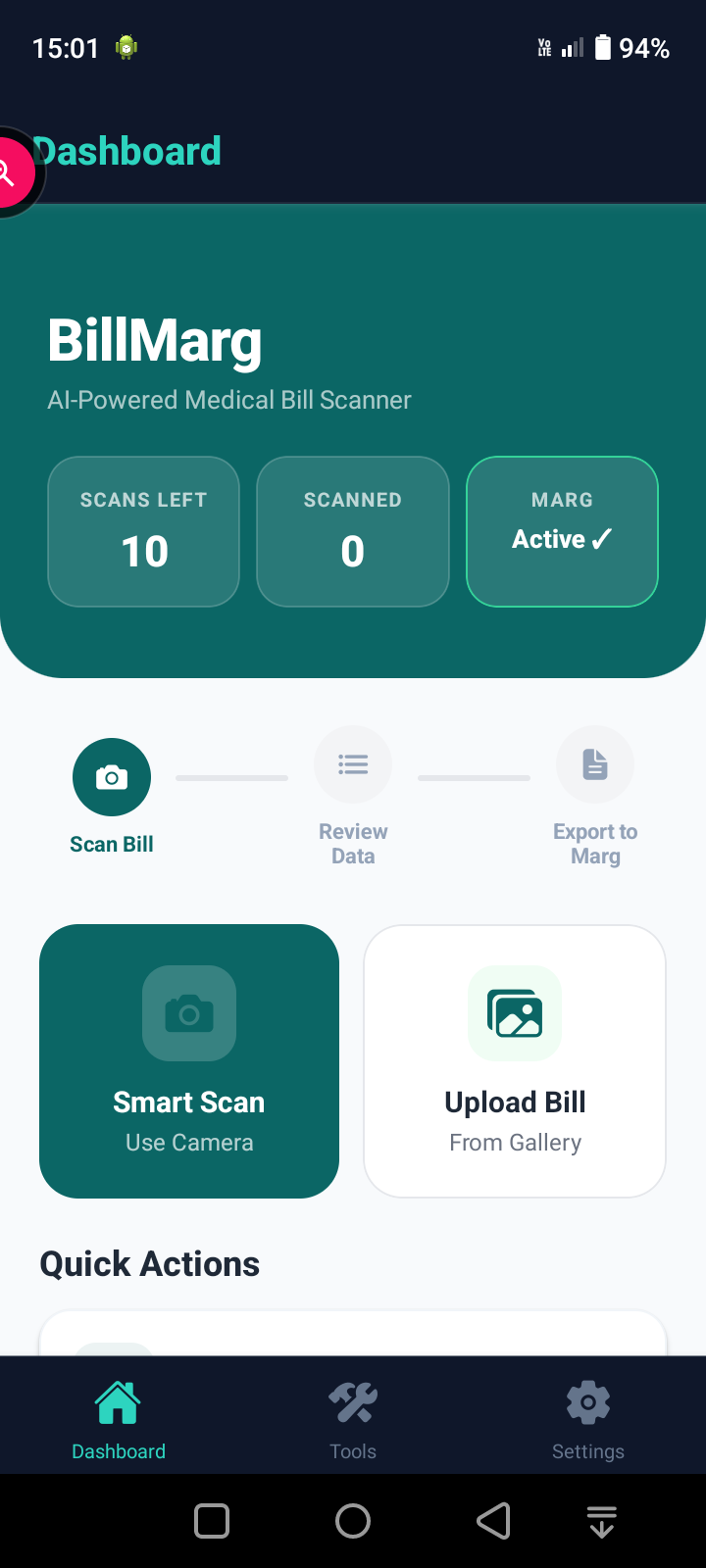 BillMarg Dashboard Overview
