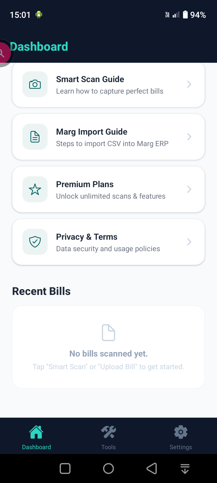 BillMarg Recent Bills History